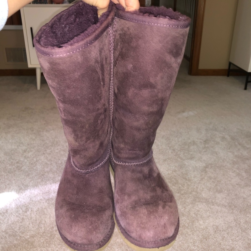 Tall purple Ugg boots